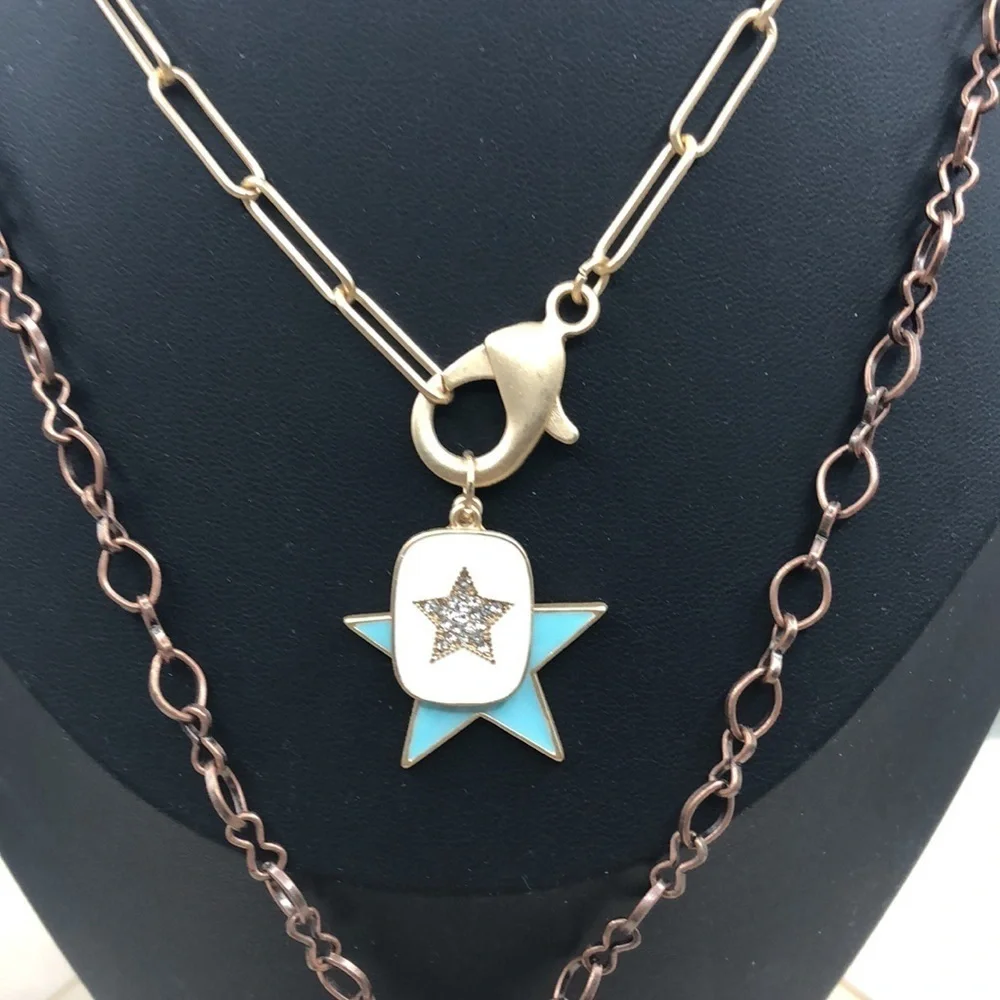 Curated bundle trendy boho style charm necklaces.